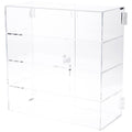 Clear Acrylic Rectangular Locking Display Case with 3 Shelves W4082