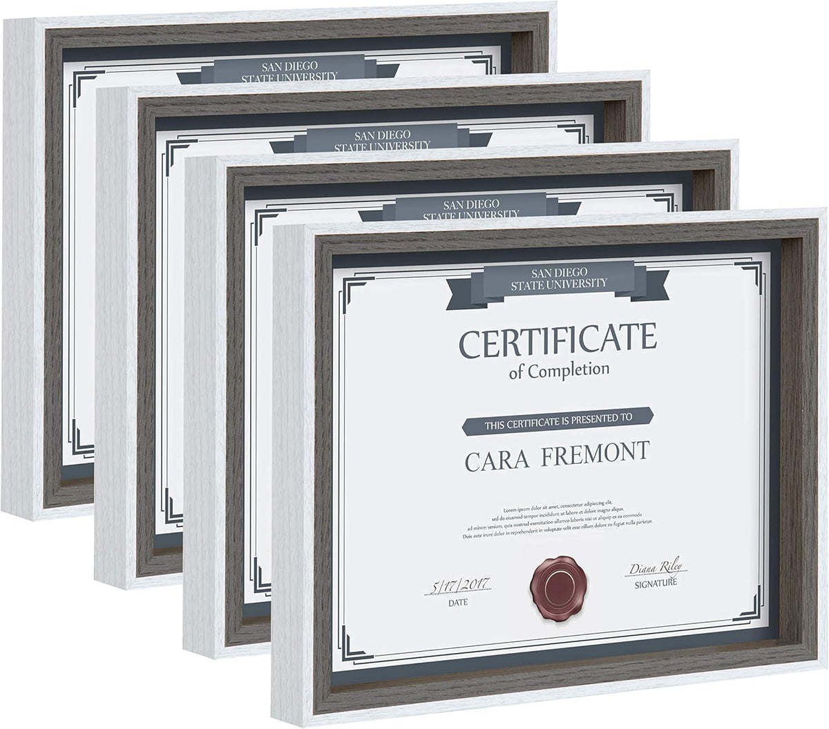 Transitional Frame Set, Set of 4, 11 x 14, White and Natural N32776