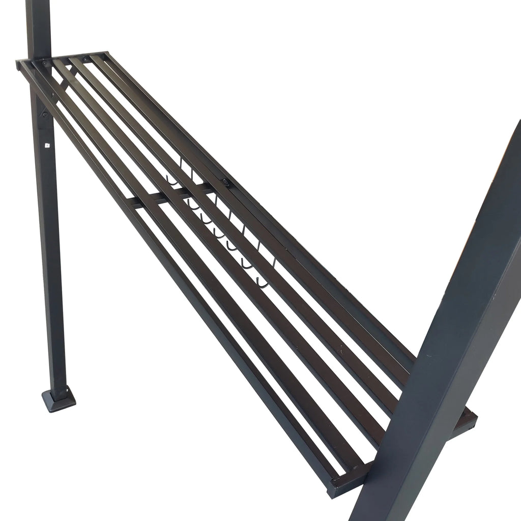 Brown Steel Frame Grill Gazebo with Canopy A297634