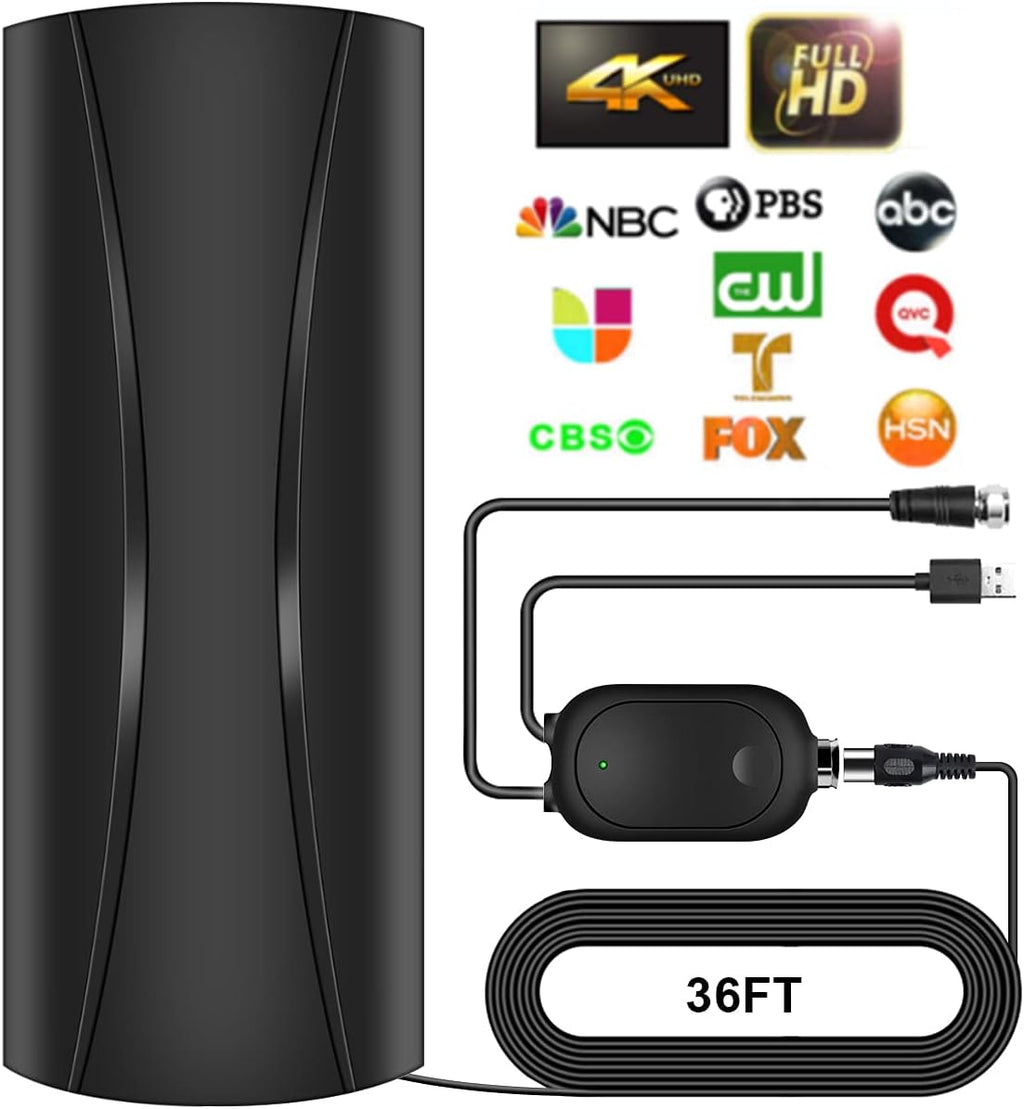 Digital TV Antenna with 36FT Coaxial Cable Amplifier J1458