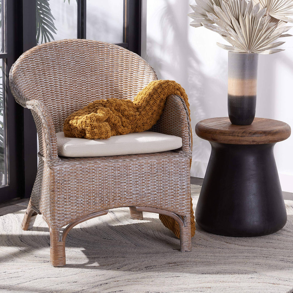 Gray White Accent Chair G614