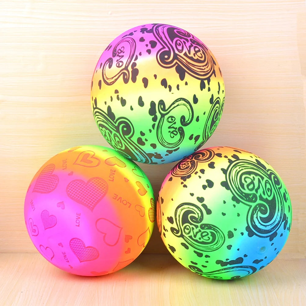 3pcs Inflatable Beach Volleyball Toys Rainbow Volleyball Balls C345506
