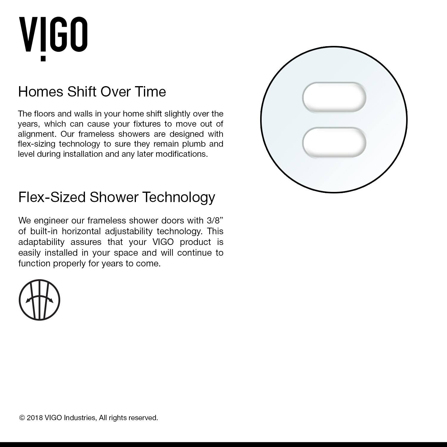 Adjustable Frameless Pivot Shower Door in Stainless Steel H62294