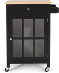 Natural + Black Kitchen Cart M11318