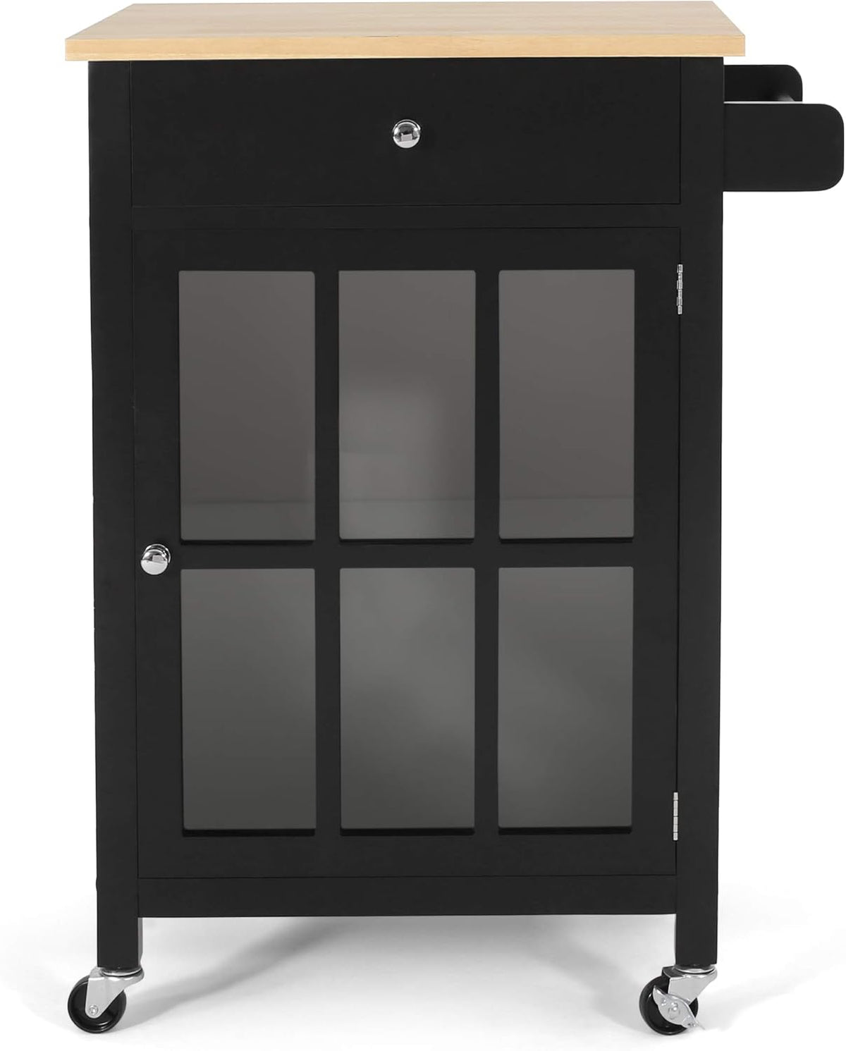 Natural + Black Kitchen Cart M11318