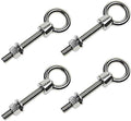 1/2" x 3-3/16" Stainless Steel Type 316 Shoulder Eye Bolt - 4 Pack E34430