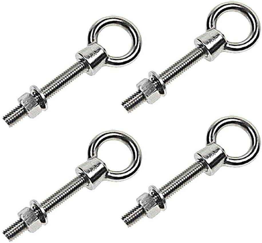 1/2" x 3-3/16" Stainless Steel Type 316 Shoulder Eye Bolt - 4 Pack E34430