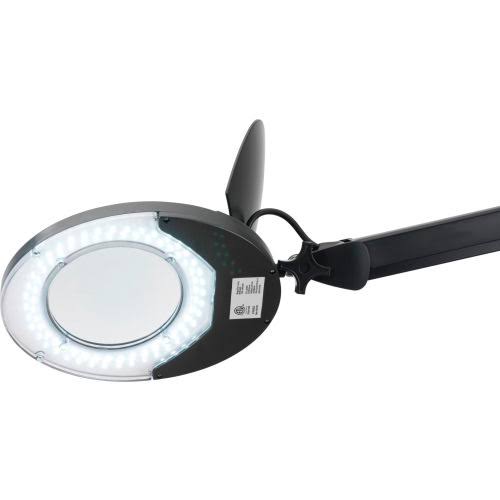 Black LED Magnifying Lamp with Covered Metal Arm J3513
