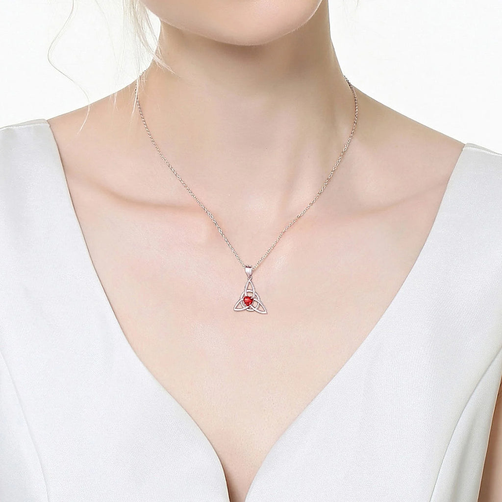 Celtic Knot Heart Necklace 925 Sterling Silver C517