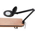 Black LED Magnifying Lamp with Covered Metal Arm J3513