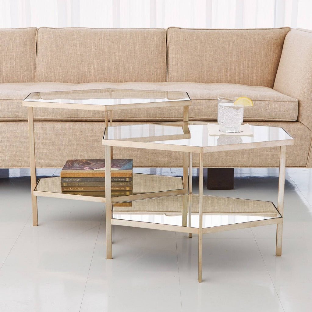 Silver Leaf Hexagon Table Y13600