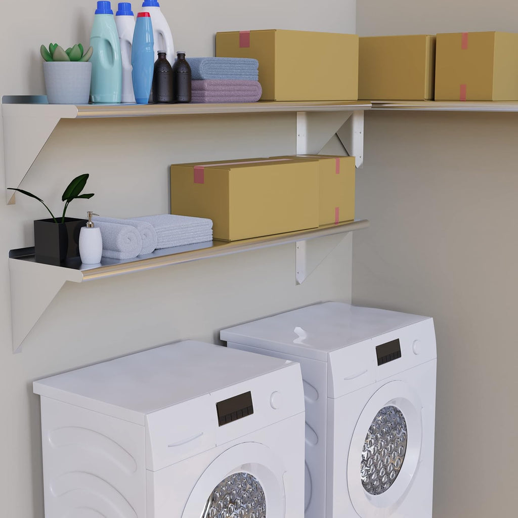 14" X 60" Stainless Steel Wall Shelf H7329