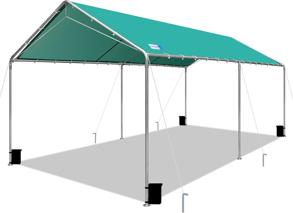 Green 10 X 20 Ft Carport N112036