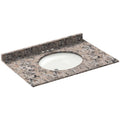 Burlywood Granite Vanity Top 37 in x 22 in with Backsplash 4 in Spread C913