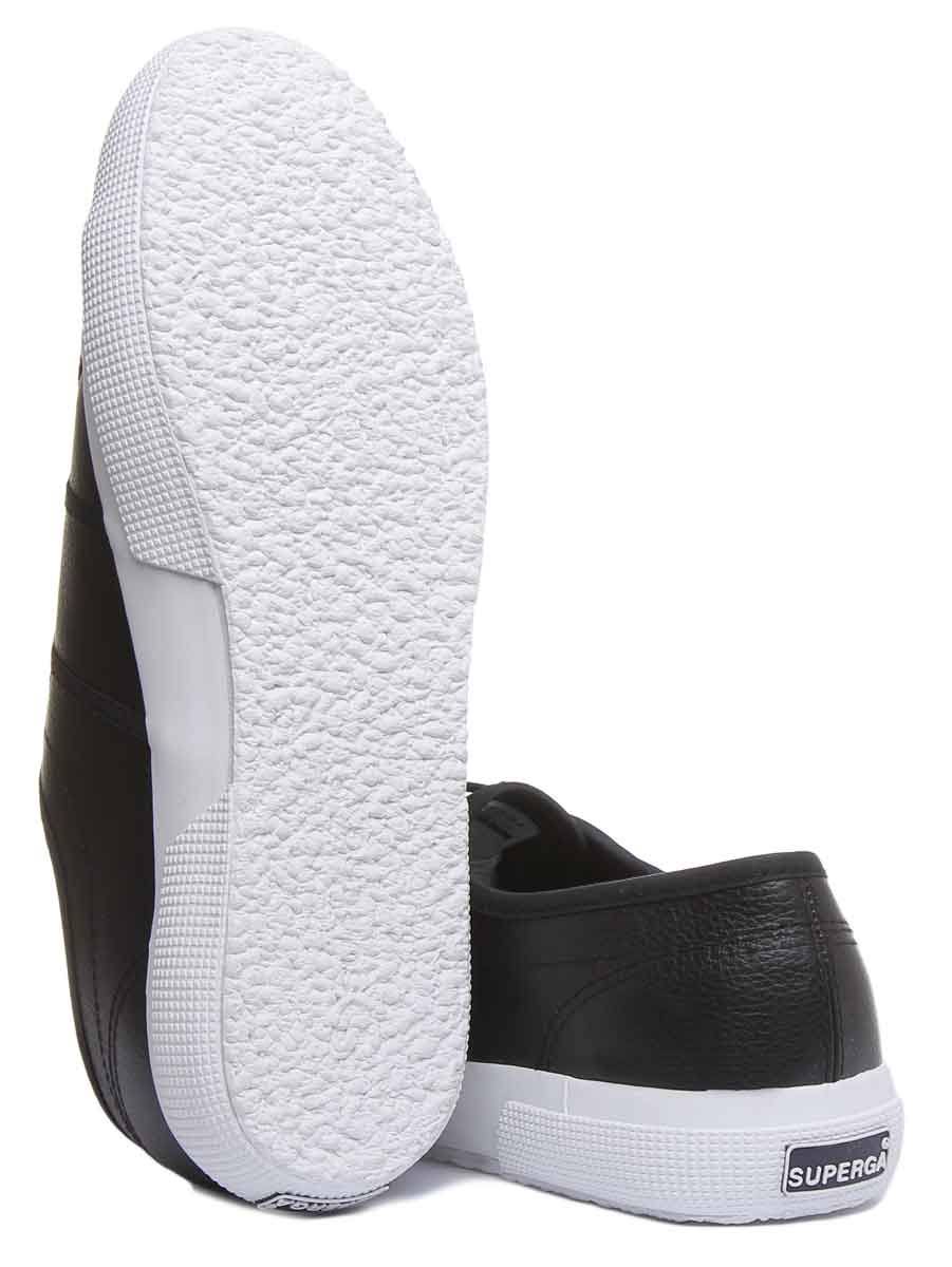 Black Leather Casual Trainers P255838