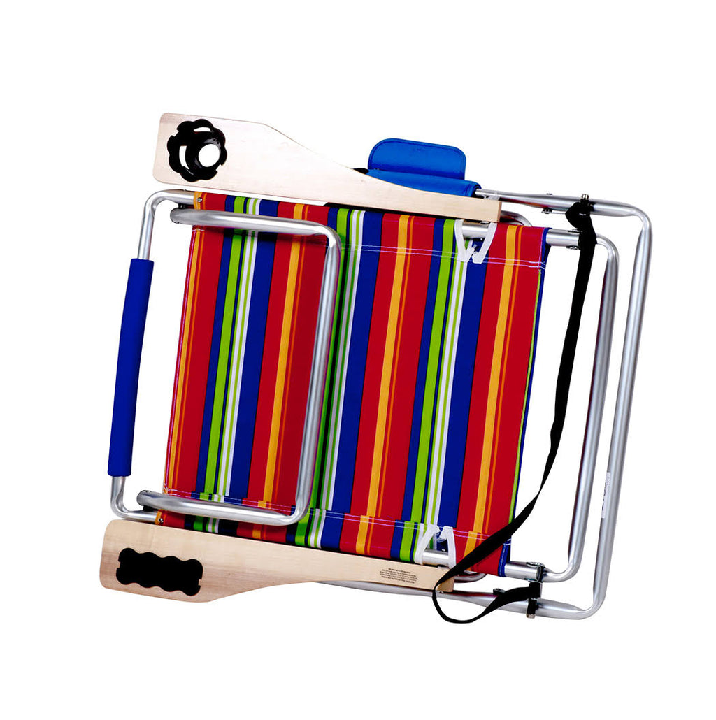 5 Reclining Aluminum Beach Chair with Cup Holder V216