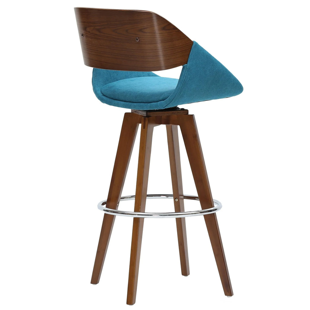 Teal Fabric Counter Stool E680