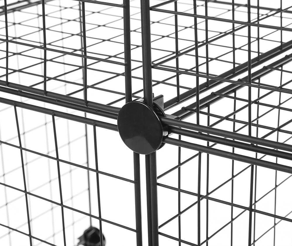 Black 4 Cube Wire Storage Shelves D132081