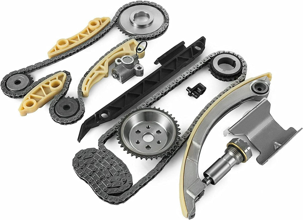 Timing Chain Kit with Tensioner Guide Rail Crank Sprocket I36173