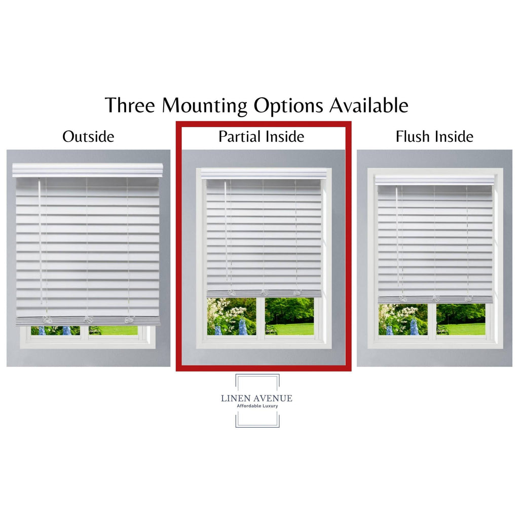 White Faux Wood Blinds C31892