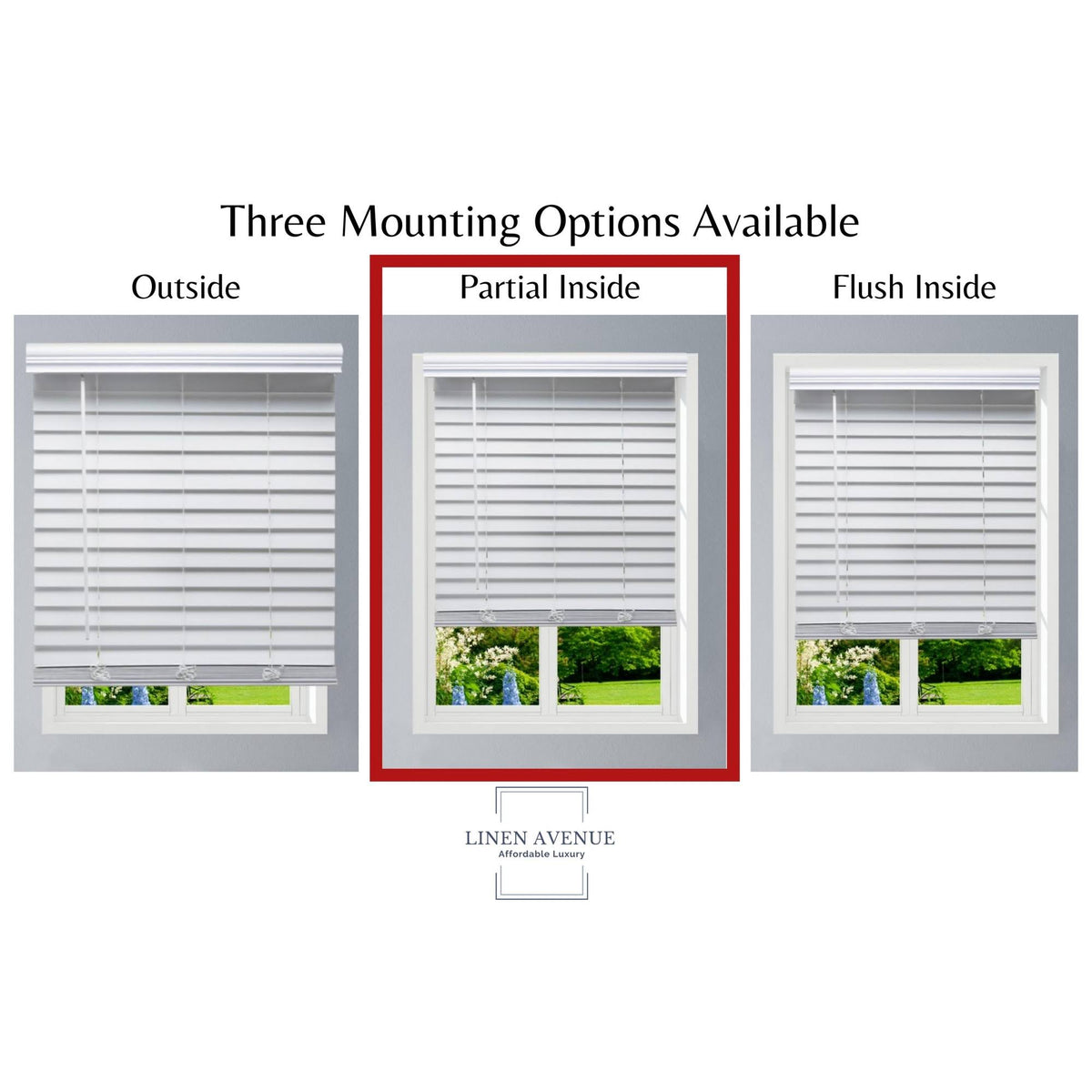 White Faux Wood Blinds C31892