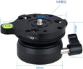 Tripod Leveling Base with 3/8 and 1/4'' Screw, Aluminum, 60mm, Pack of 2 W68597