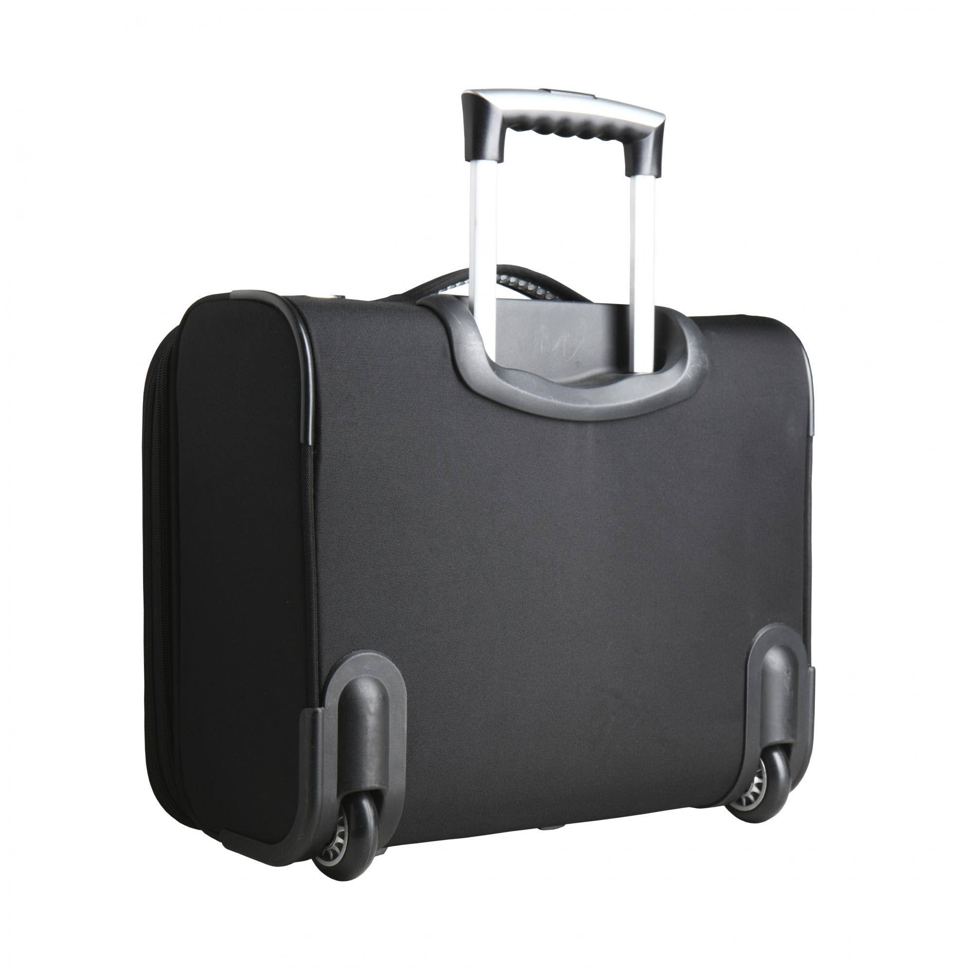 Black 14x22 2-Wheeled Laptop Travel Case Z381