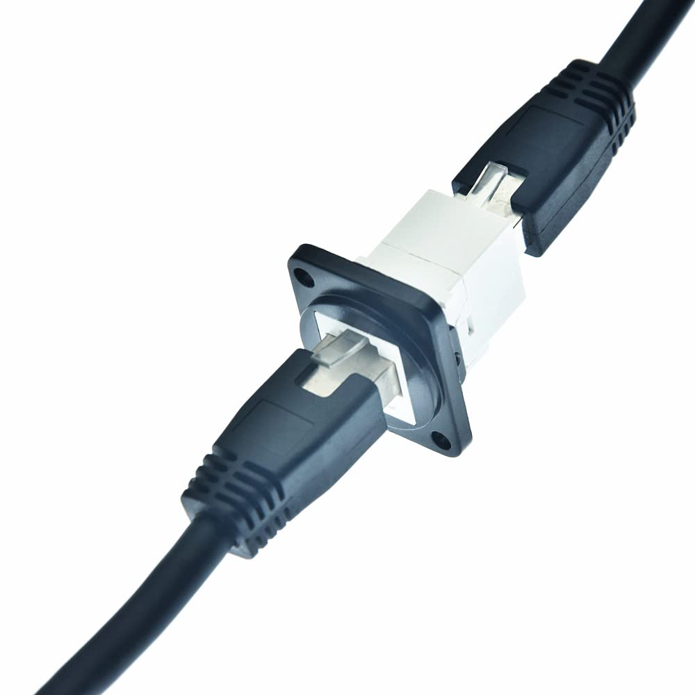 RJ45 Socket Panel Mount Connector, CAT6/CAT5E/CAT5 Female to Female LAN Adapter G34758