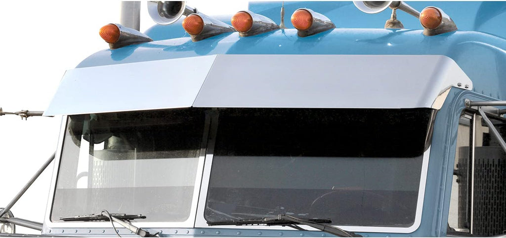 White Stainless Steel Blind Mount Drop Visor S8040