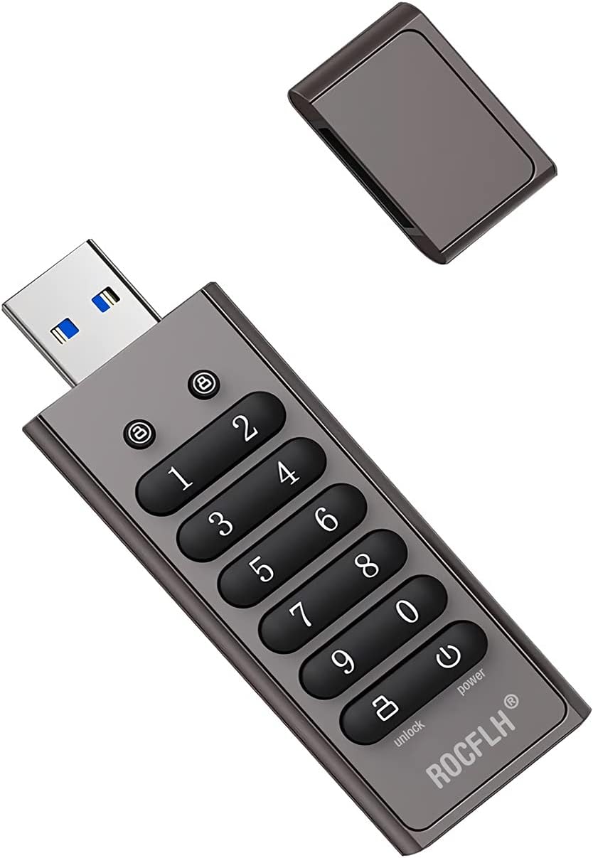 64GB Secure Encrypted USB Flash Drive with Keypad F772