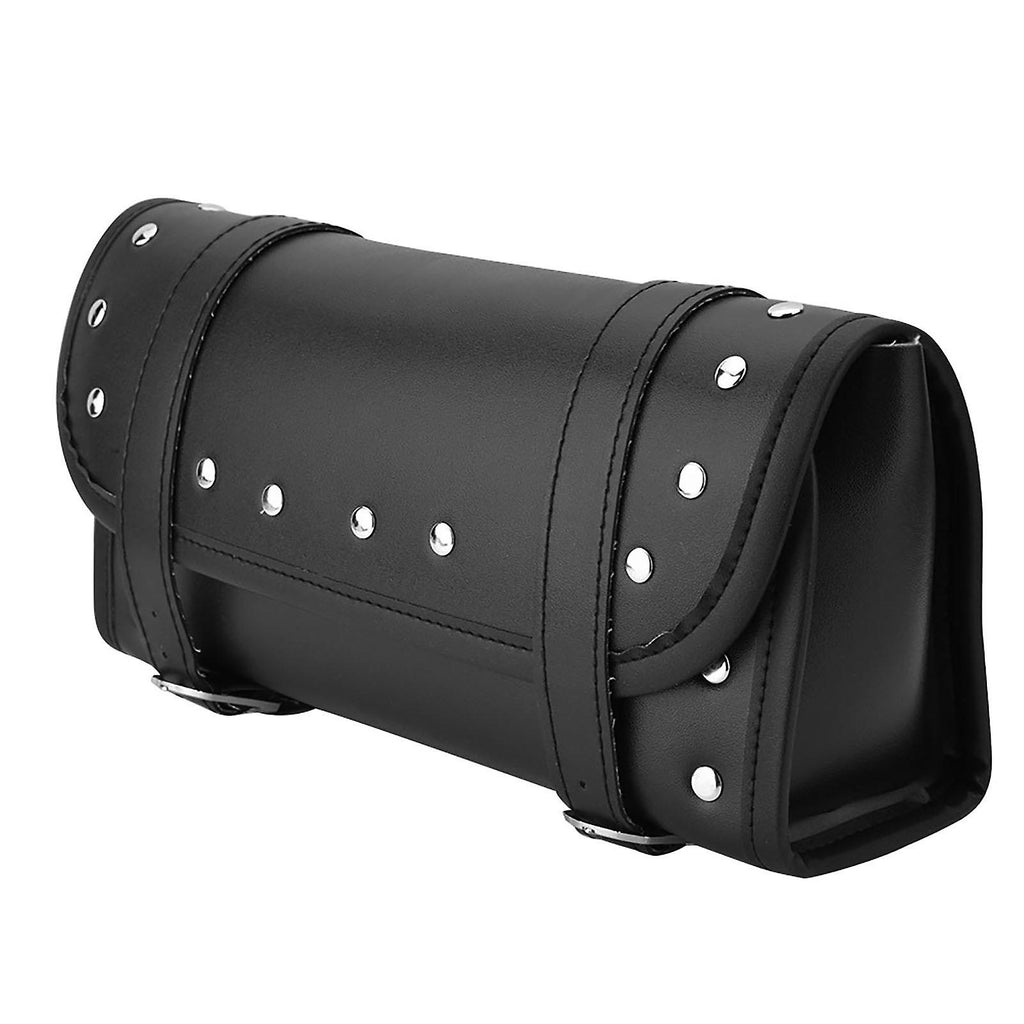 Black Pu Leather Motorcycle Tool Bag Saddlebag M560