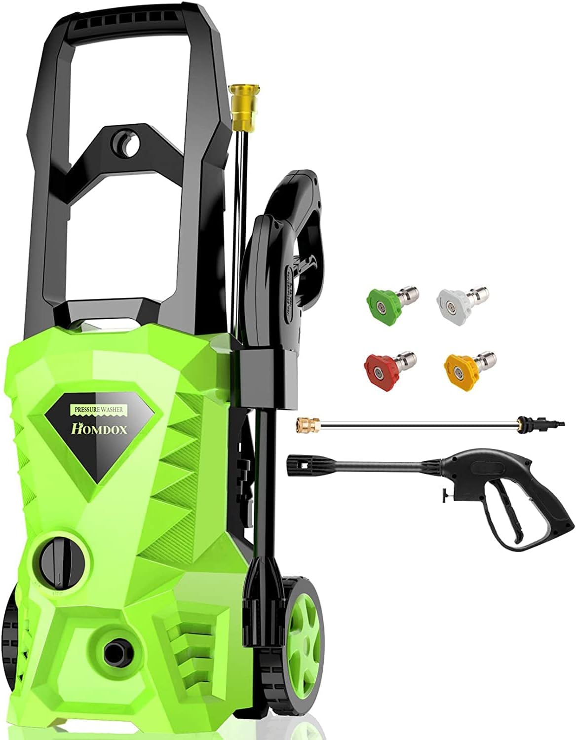 1.72GPM 1500W Electric Pressure Washer with 5 Nozzles K4096