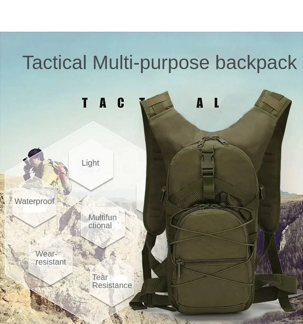 Molle Backpack Outdoor Sports Bicycle Backpacks Cycling Climbing Hiking Trekking Camping Bag S855992