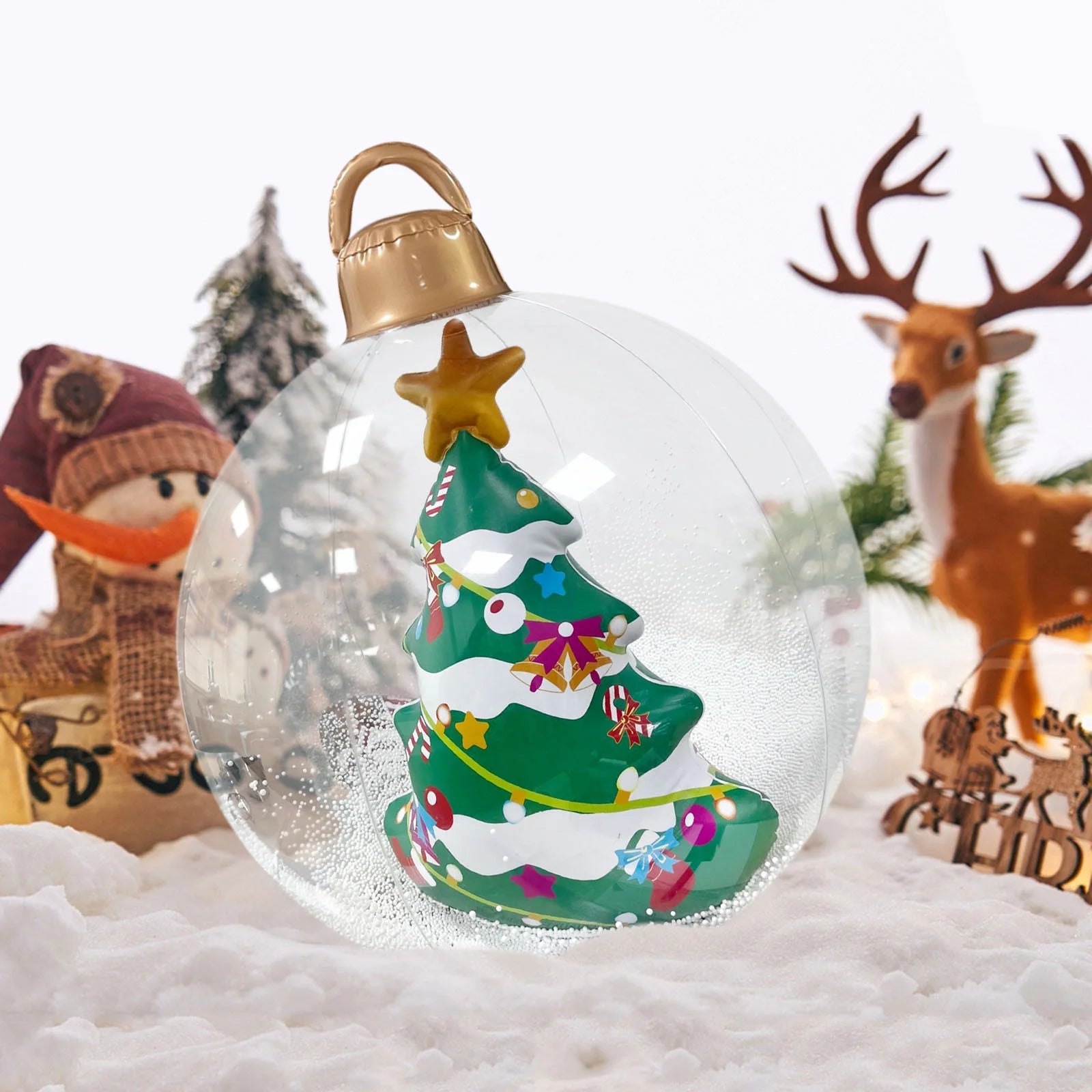 Inflatable Christmas Decorations Ball 60cm Pvc C43562