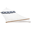 White Polyester Rope Hammock with Pillow B14216