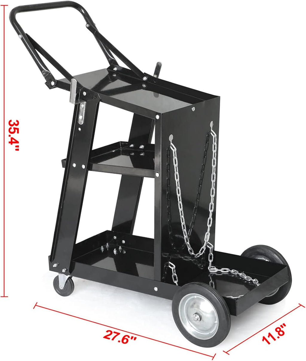 Black Welding Cart without Drawer Z316