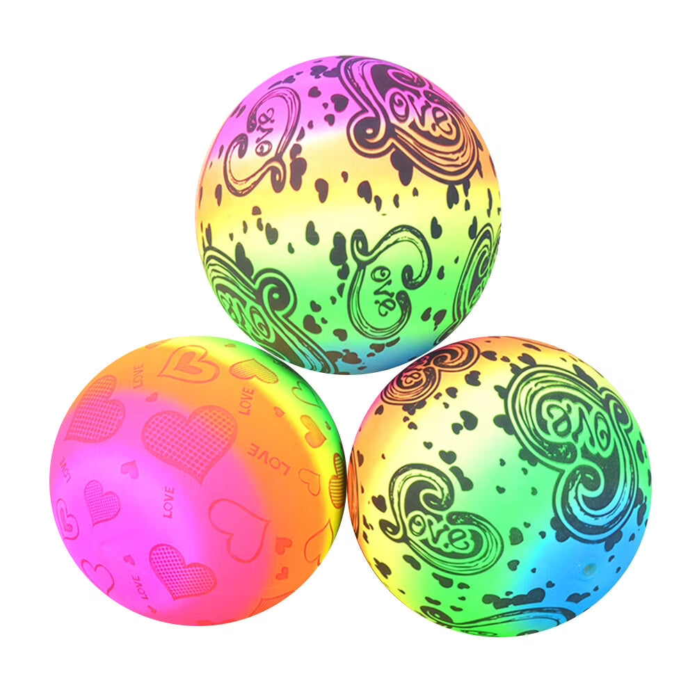 3pcs Inflatable Beach Volleyball Toys Rainbow Volleyball Balls C345506