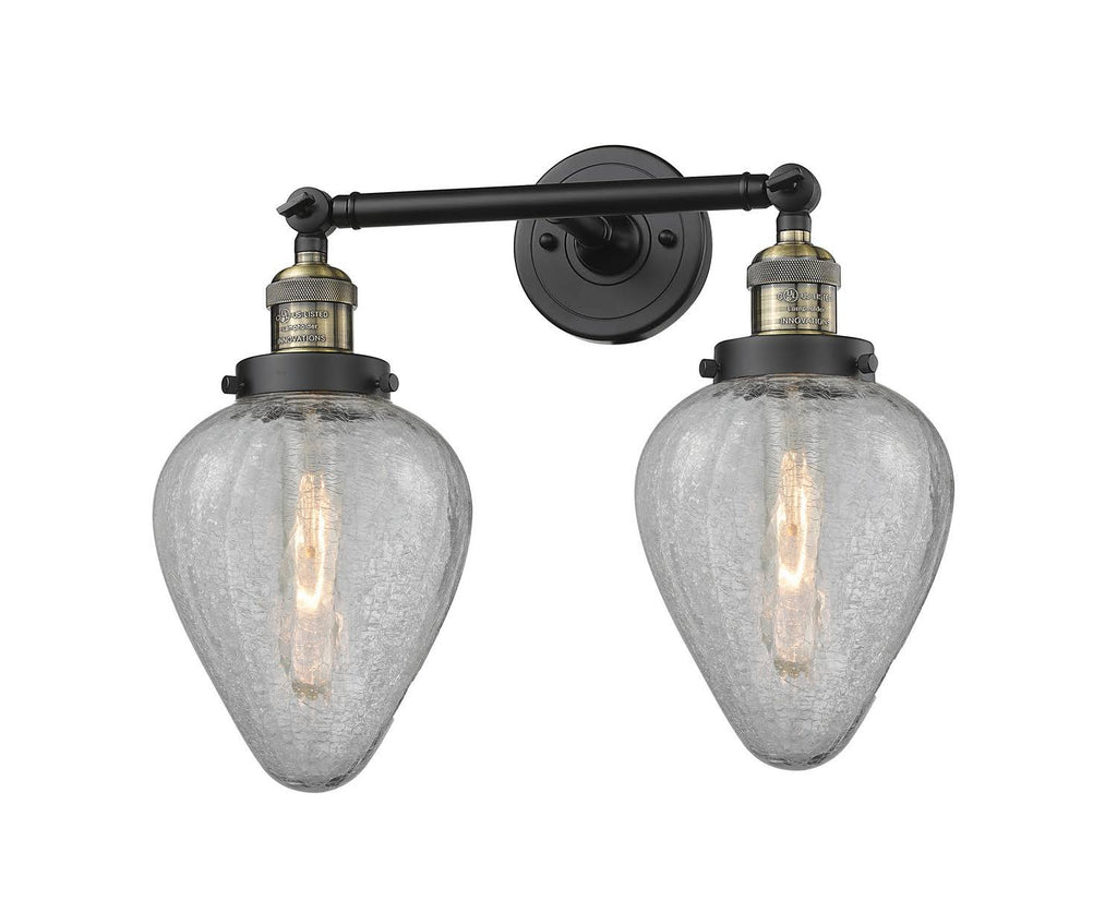 2 Light Antique Brass Bath Vanity Light D182914