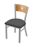 18x22 Chair with Anodized Nickel Finish, Medium Back M1601