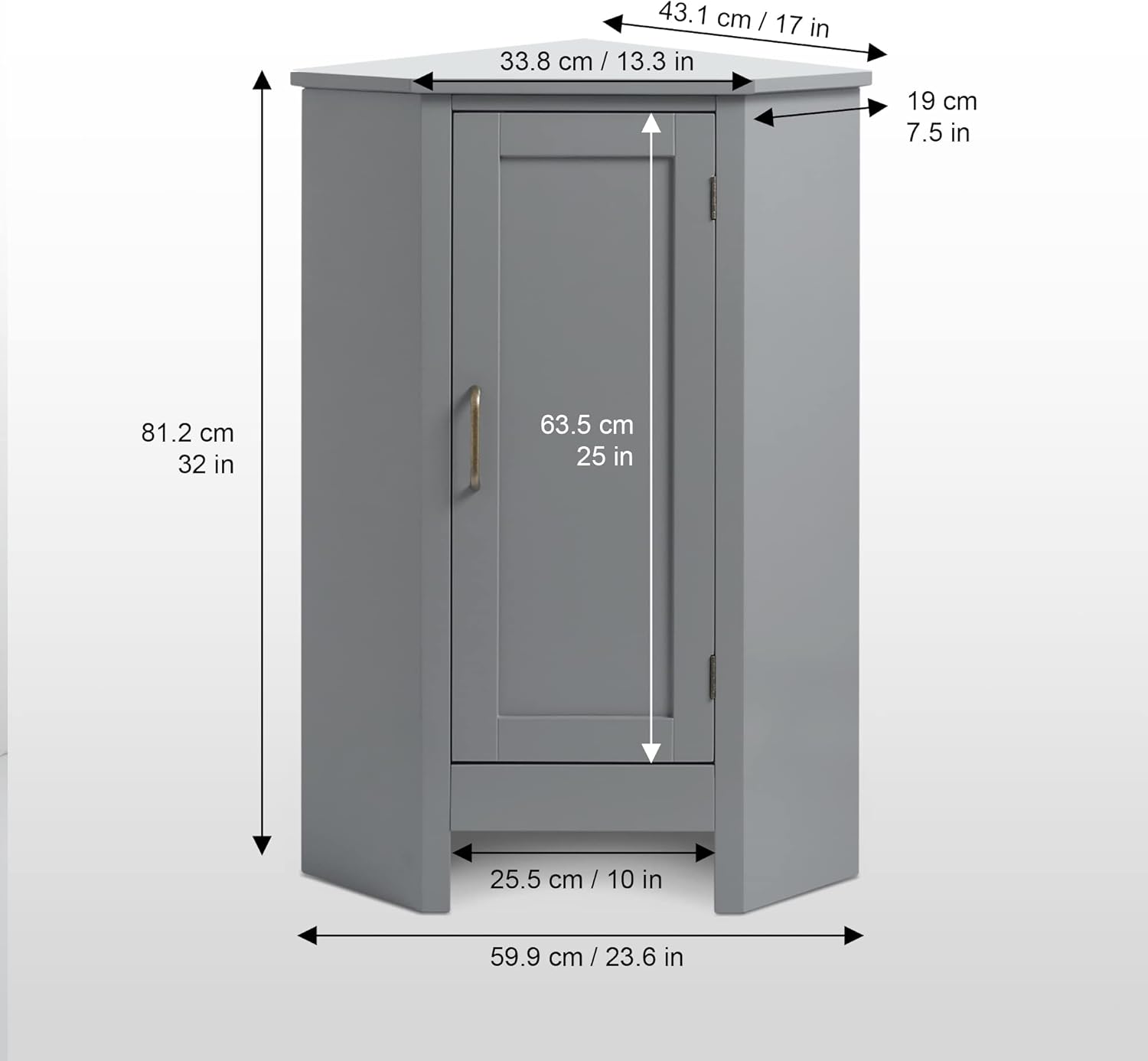 Grey Corner Cabinets V447305