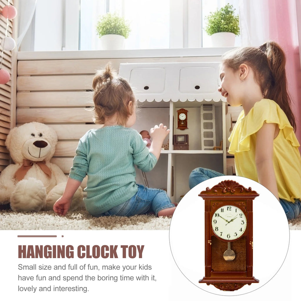 Metal Dollhouse Hanging Clock Toy J107