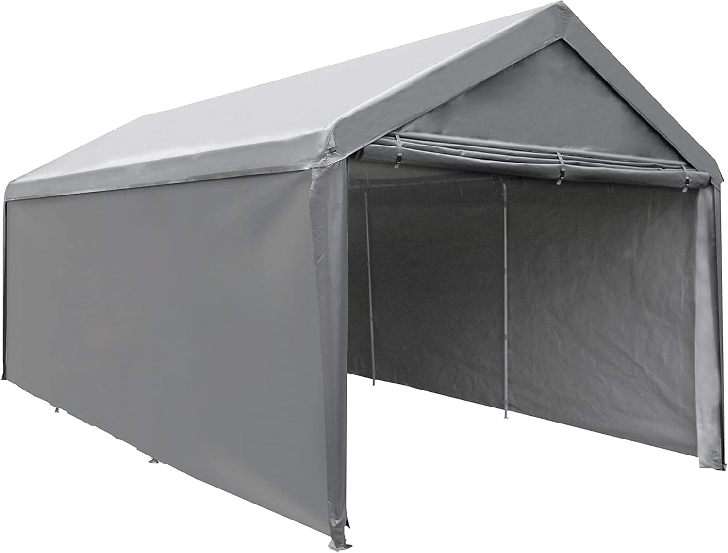 10 x 20 ft Heavy Duty Carport with Removable Sidewalls & Doors P77801