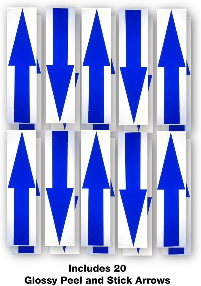 Estate Sale Yard Sign Kit, 10 Signs, Double-Sided, with Metal H-Stakes and Blue Arrow Stickers M8766