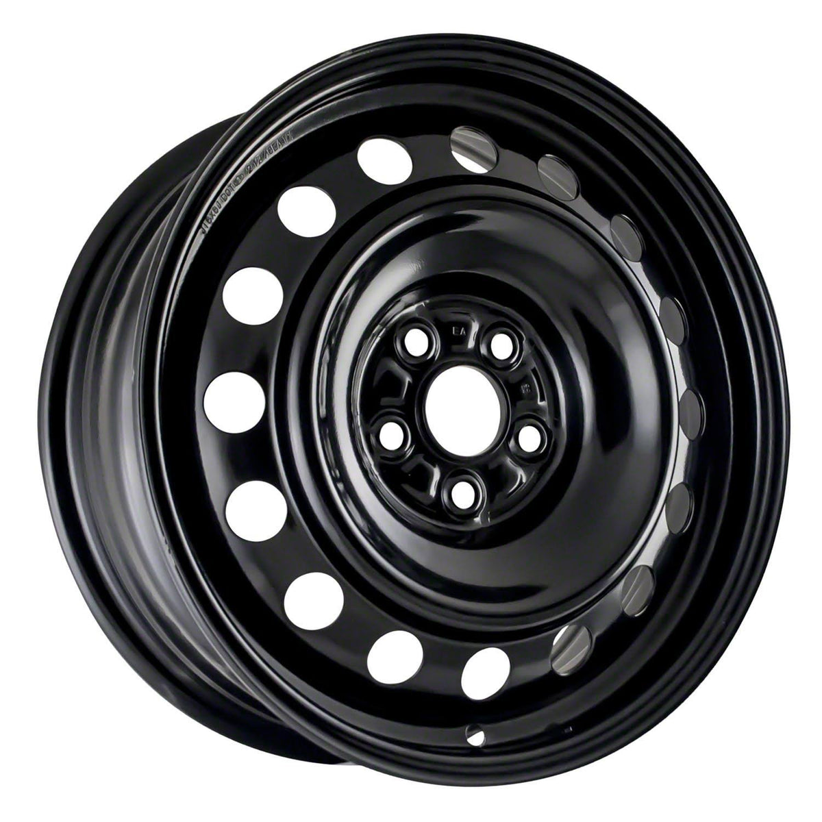 Black 15x6.5 Steel Wheel N704