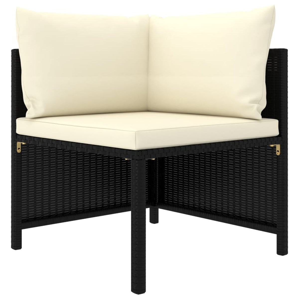 9 Piece Outdoor Sectional Sofa Set with Cream White Cushions I427193