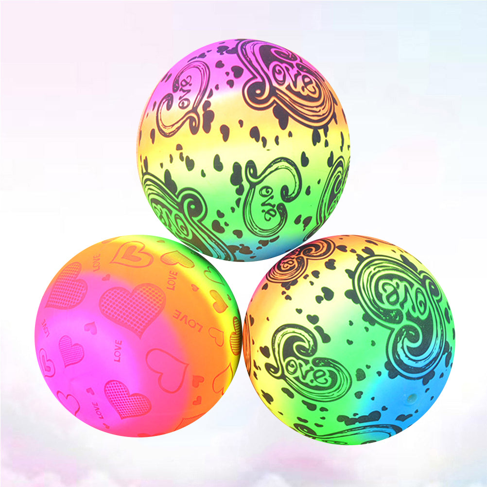 3pcs Inflatable Beach Volleyball Toys Rainbow Volleyball Balls C345506