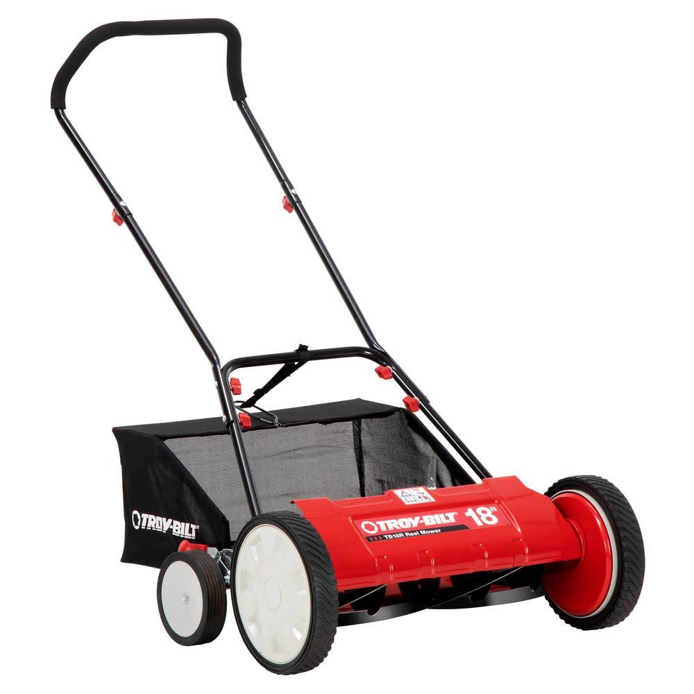 18 in. Manual Walk Behind Reel Lawn Mower with Grass Catcher X801454