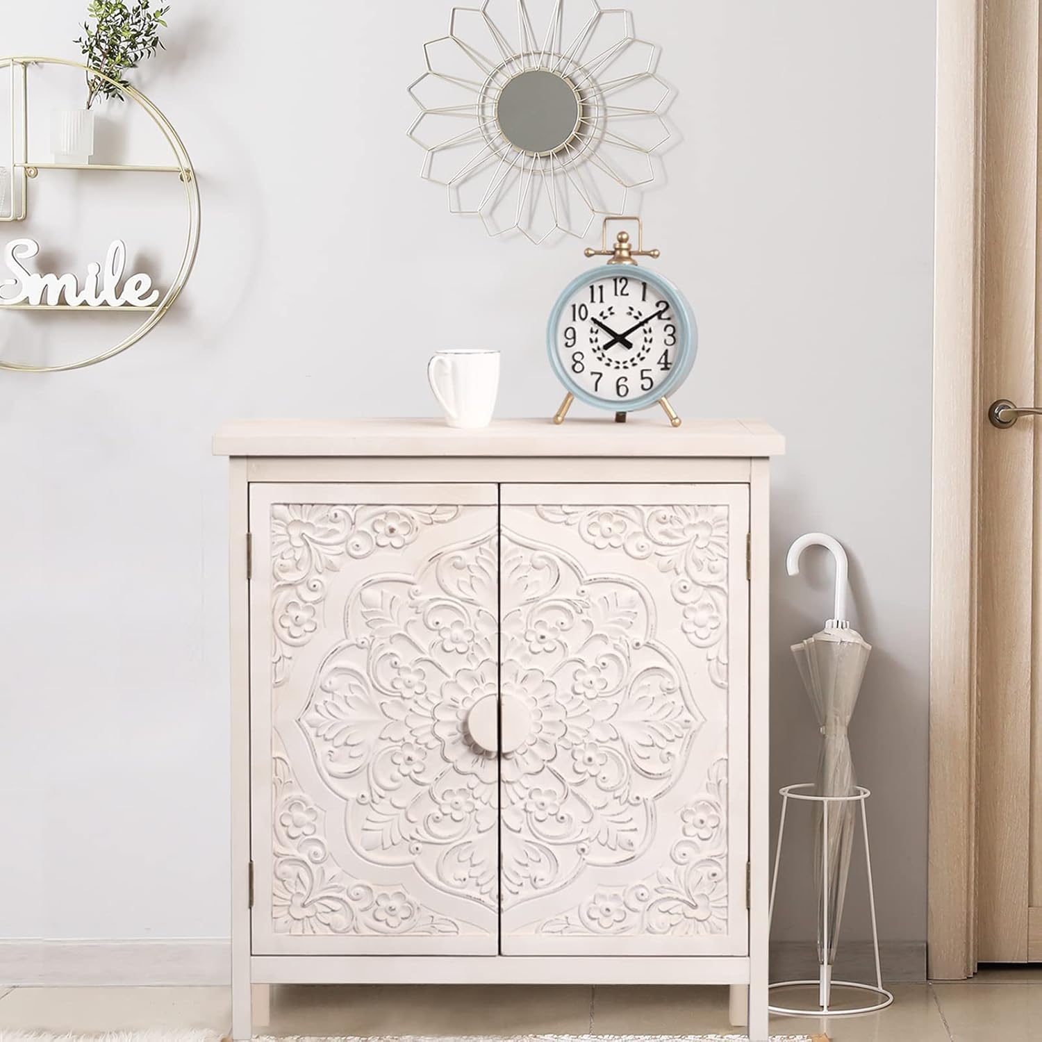 Farmhouse Buffet with Sliding Door Storage Cabinet H30625
