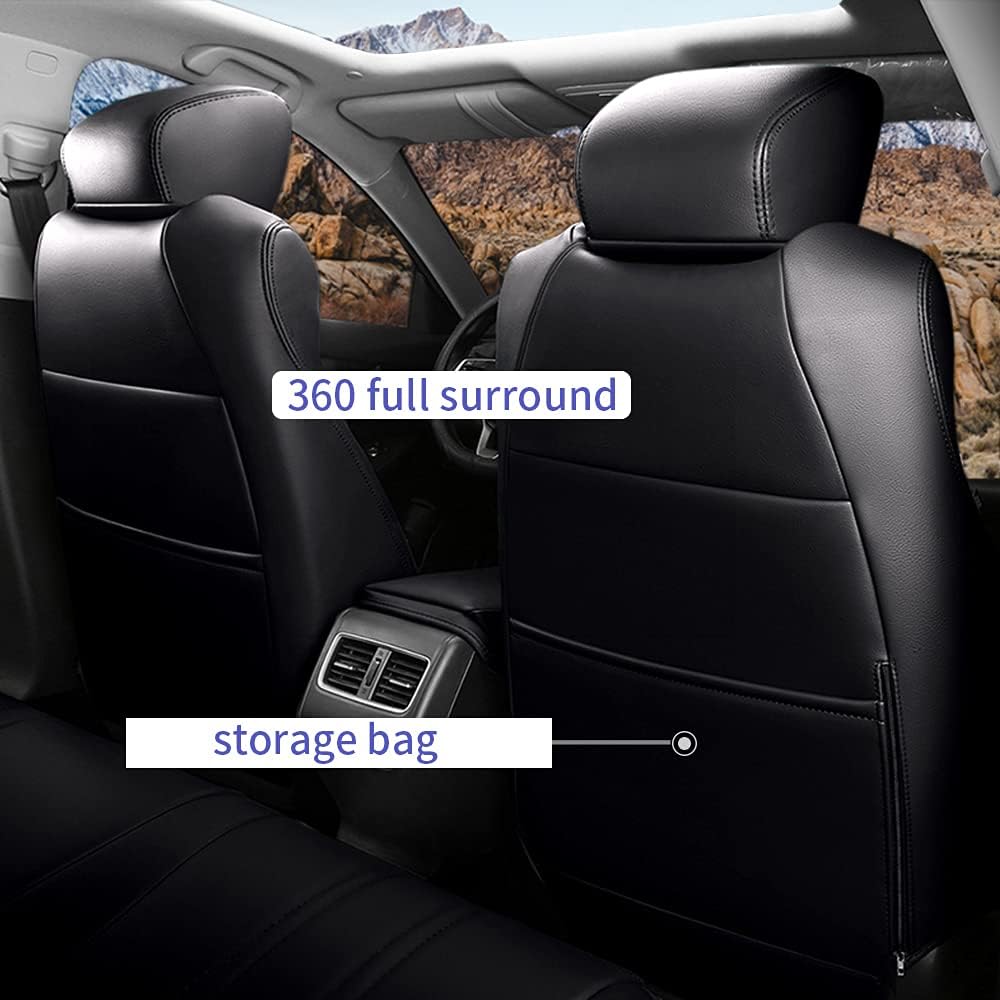 Faux Leather Waterproof Full Set Car Seat Covers B9679
