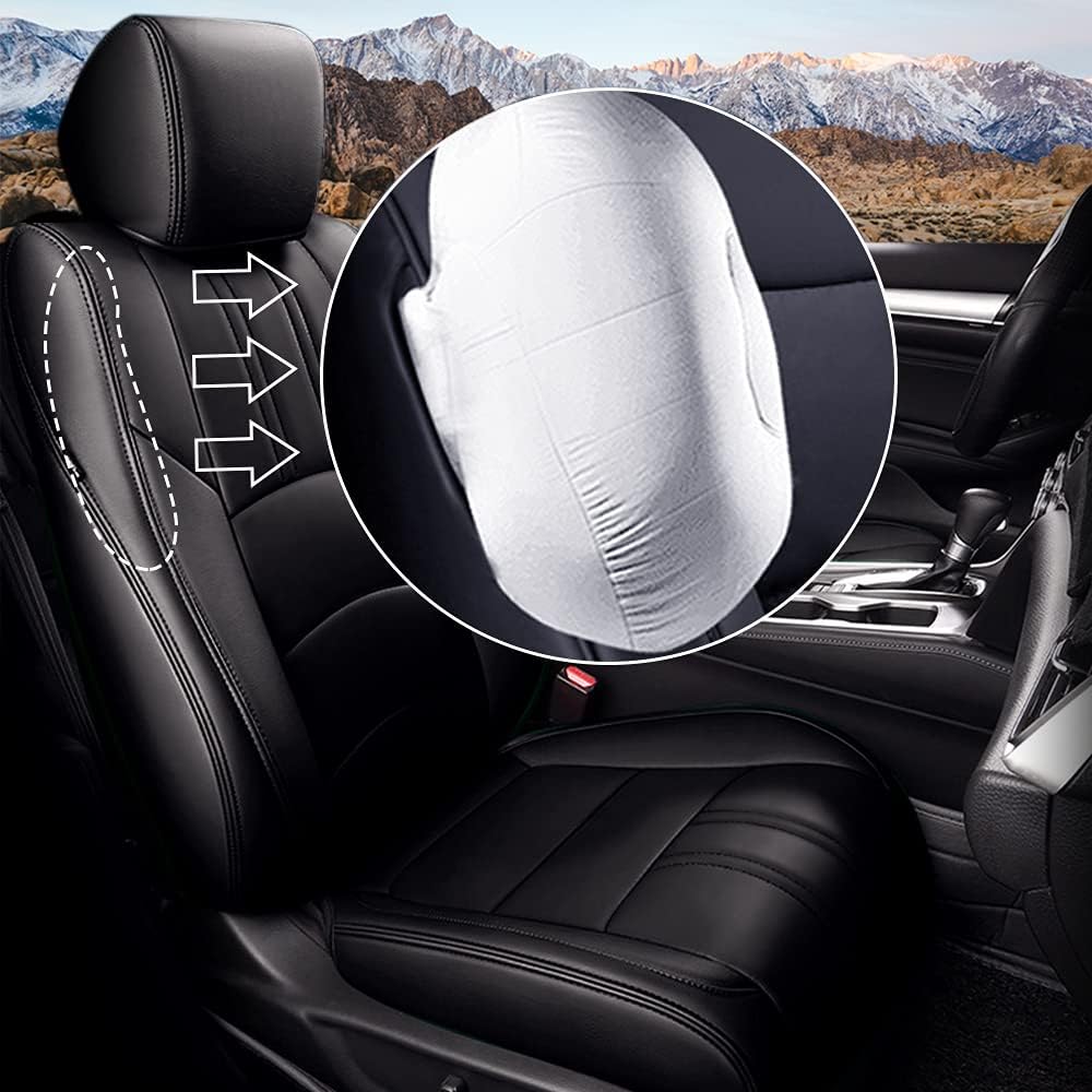 Faux Leather Waterproof Full Set Car Seat Covers B9679
